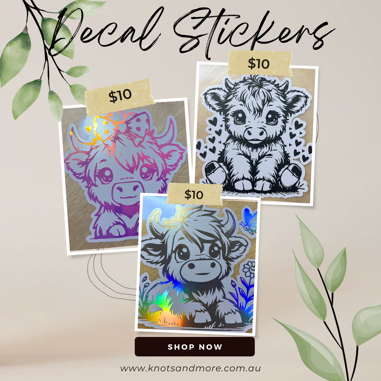 Highland Cow Stickers/Decals