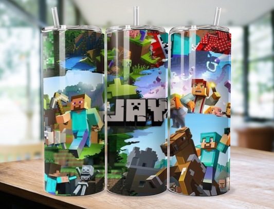 Minecraft Personalised  Tumbler - 20oz