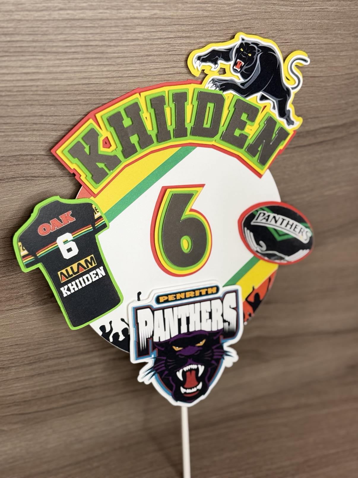 NRL-Themed Cake Topper – Personalised